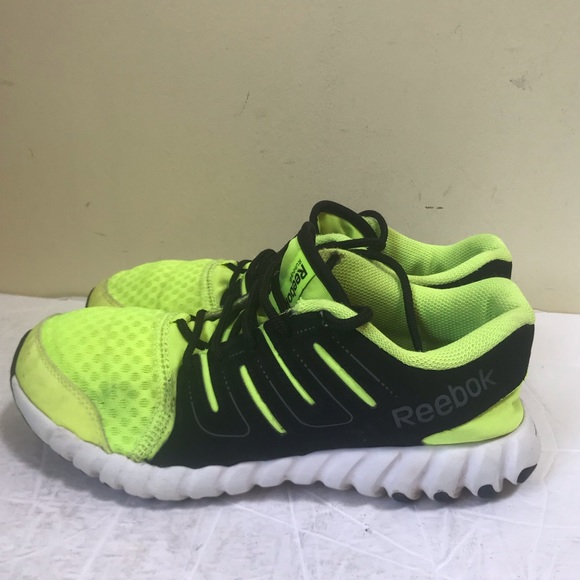 Reebok Twist Form Running Shoes Sneakers Neon Green Black Mesh Lightweight Nylon - Picture 2 of 15